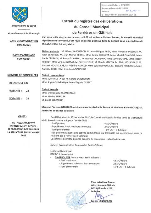 Tarif de la halte garderie de Nargis